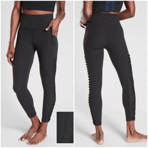 Athleta Black Salutation 25" Tights 7/8 NEW
